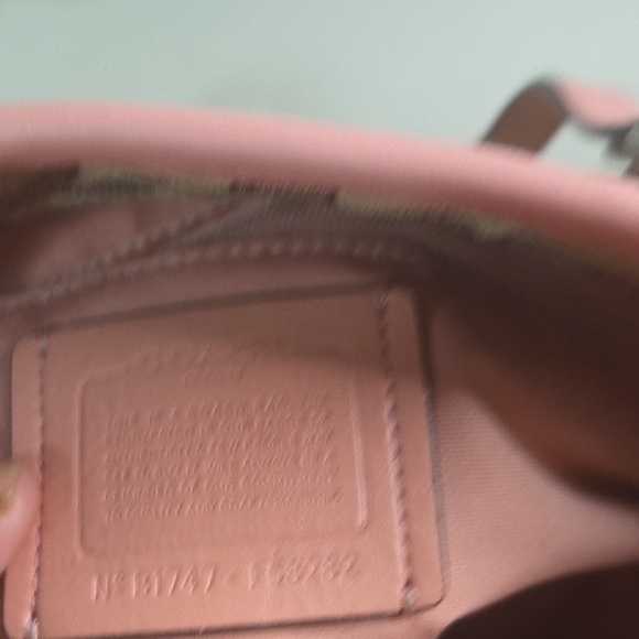 Coach Brown Tote with Pink Trim - Picture 5 of 6